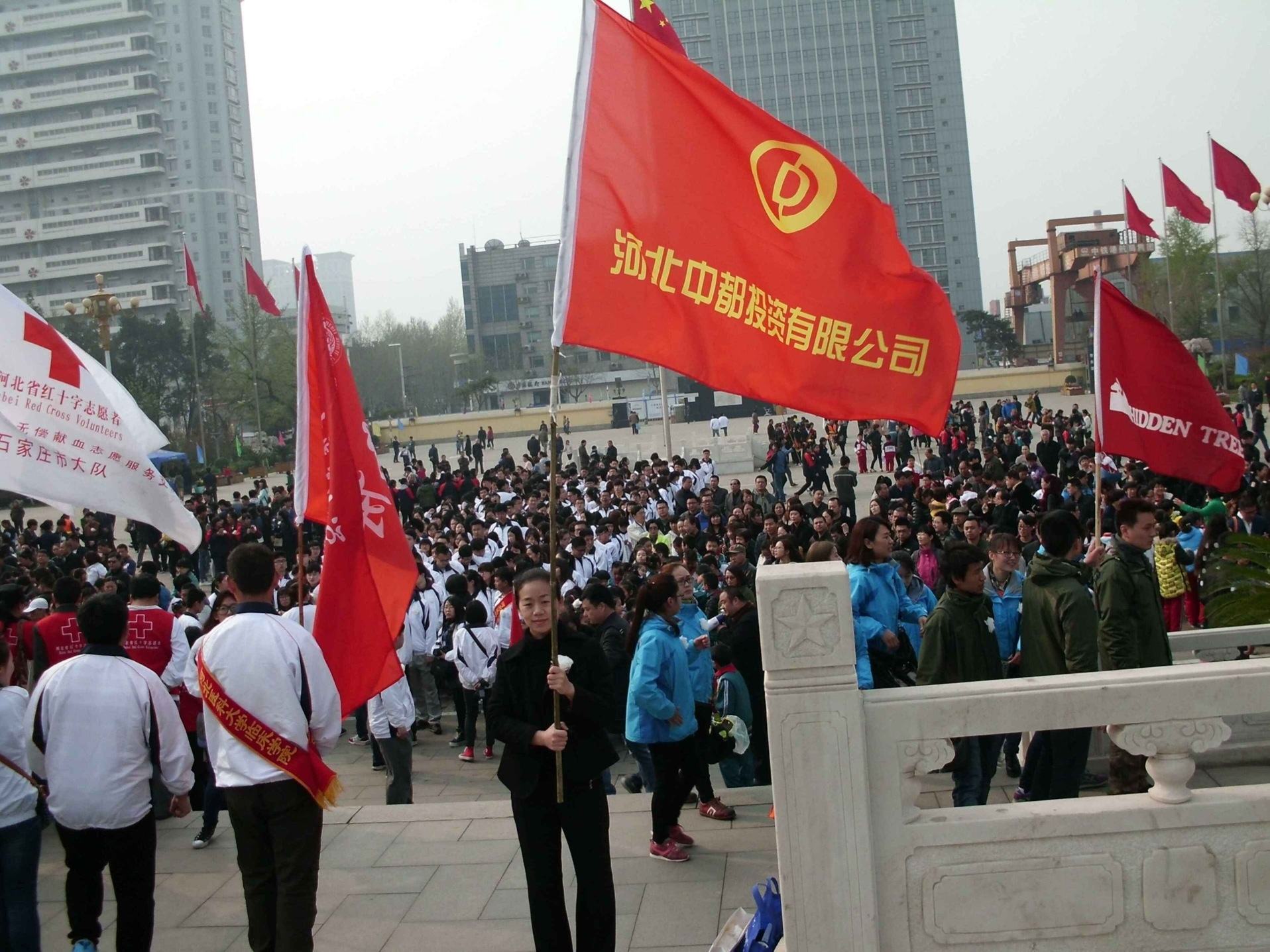 公司干部職工，到華北軍區烈士陵園掃墓，深切緬懷革命先烈